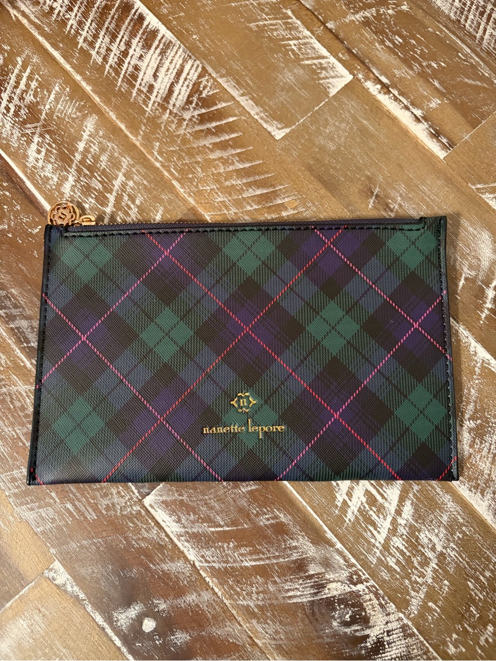 Nanette Lepore Plaid Zip Card/Coin Pouch